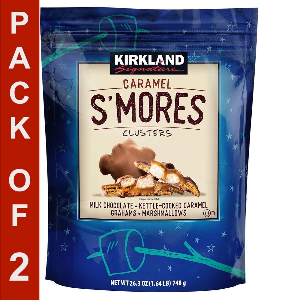 Kirkland Signature Caramel S’Mores Milk Chocolate Clusters 26.3 oz PACK OF 2