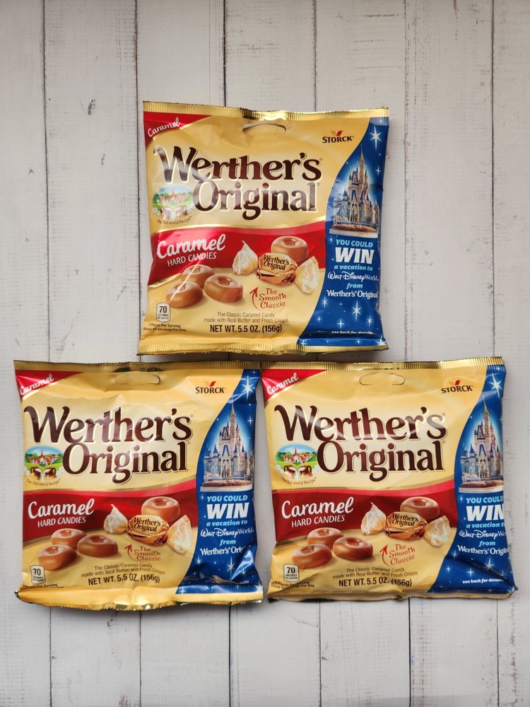 (Pack of 3) Werthers Original Carmel Hard Candy, 5.5 oz, Exp: 01-31-2027