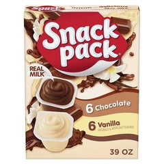 Snack Pack Chocolate and Vanilla Flavored Pudding Cups Family Pack 12 Count
