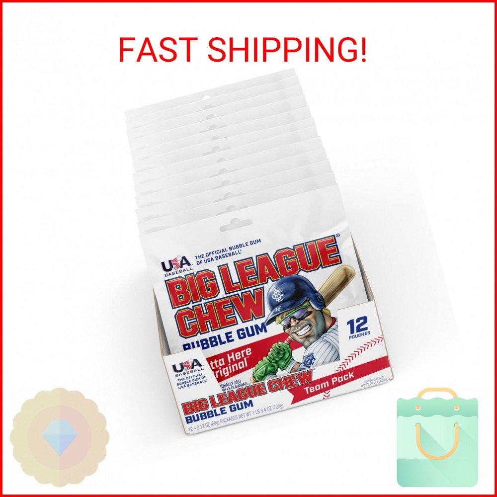Big League Chew Outta Here Original Bubble Gum – Classic Ballpark Flavor | Perfe