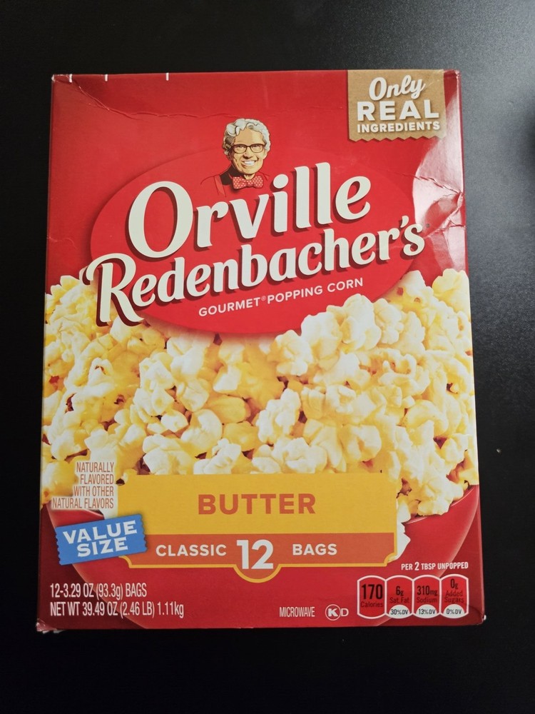 Orville Redenbacher’s Butter Popcorn 12 Bags Value Size NEW Sealed