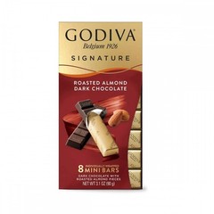 FREE SHPPING!!! Quan Disc.! GODIVA Roasted Almond Dark Choc. 8 Mini Bars 3.1oz