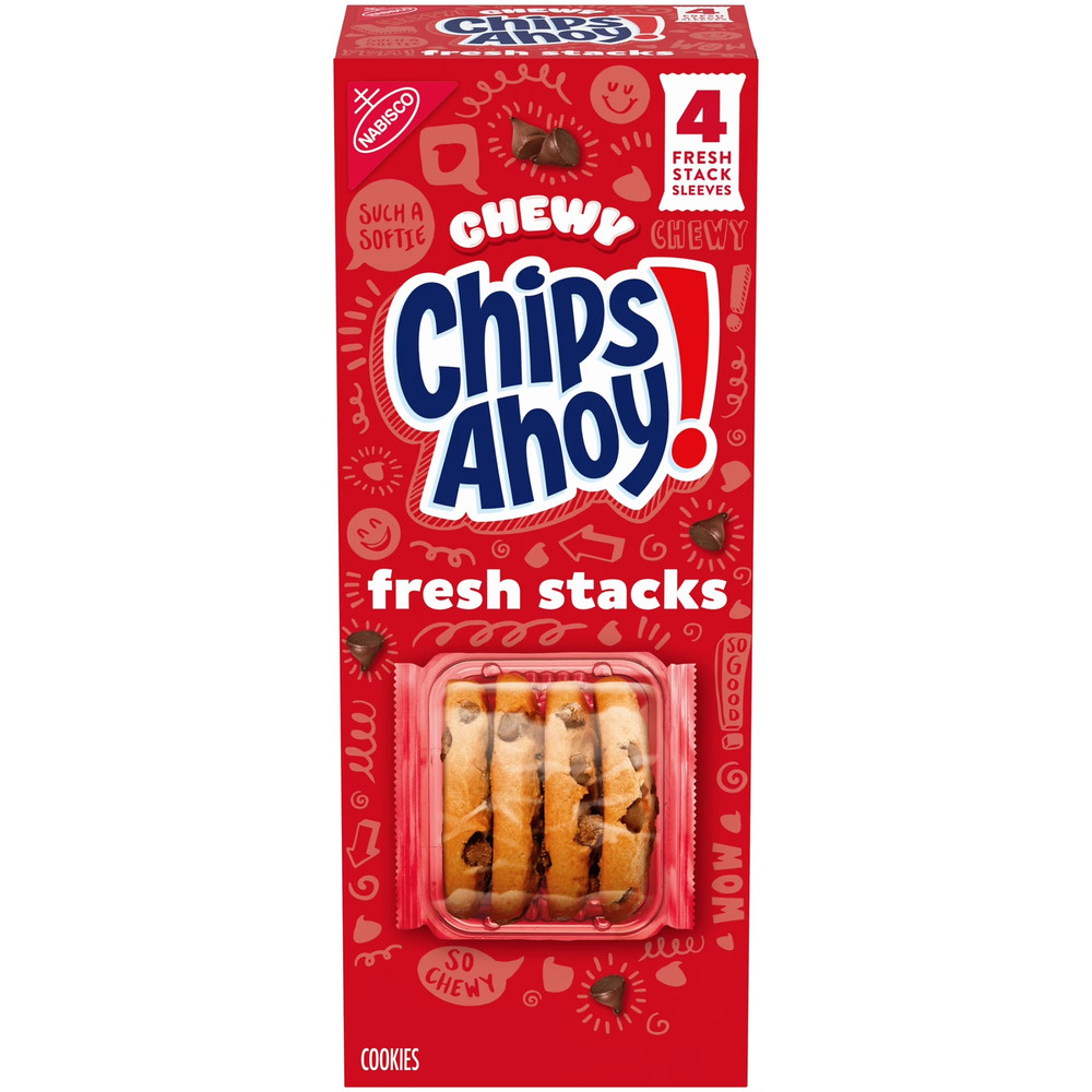 CHIPS AHOY! Fresh Stacks Chewy Fudgy Chocolate Chip Cookies, 8.66 Oz (4 Multi Sn