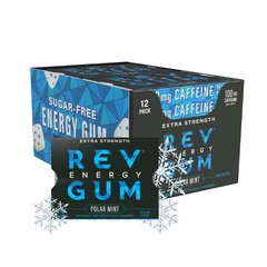 Rev Gum Caffeine Energy Gum | Extra Strength 100mg of Caffeine per Gem | Pola…