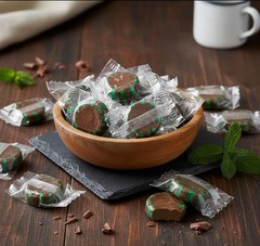 SweetGourmet Classic Chocolate Mint Starlight Hard Candy, Individually Wrapped,