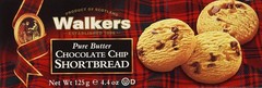 Walkers Shortbread Chocolate Chip Cookies, 4.4 Ounce Box Medium