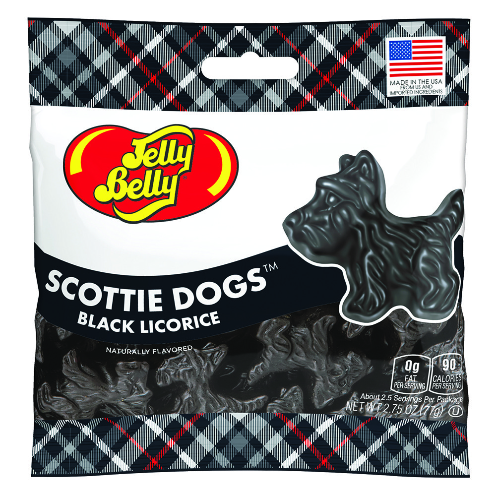 Scottie Dogs Black Licorice (6) 2.75oz SHIPS FREE – by Jelly Belly Candy