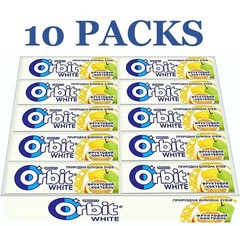 10 Pack Wrigley’s Orbit Fruit Cocktail Chewing Gum Sugar-Free (100 pcs total)