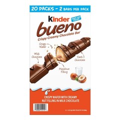 New Kinder Bueno Crispy Creamy Chocolate Bar, 1.5 oz, 20 Count