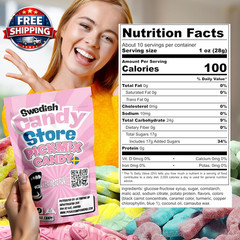BUBS Swedish Candy Mix 10 Oz (Over ½ Pound!) 8 Flavor Variety, Sweet & Sour Skul