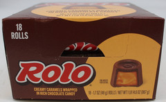Rolo Creamy Caramel Milk Chocolate Rolls Candy 18 Ct Box Bulk Hershey Candies