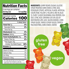 Tajin Gummy Bears, Assorted Fruit Candy Gummies with Chili and Lime Seasoning, M