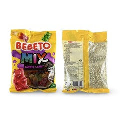 Bebeto Gummy Candy Full Case Packs (10 or 12 Bags), Halal Assorted Gummies Choos