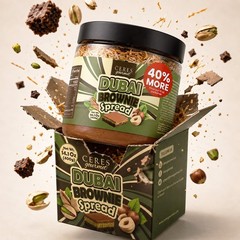 Dubai Chocolate Pistachio Brownie Spread – Kataifi Dessert Jar (14.1 oz)