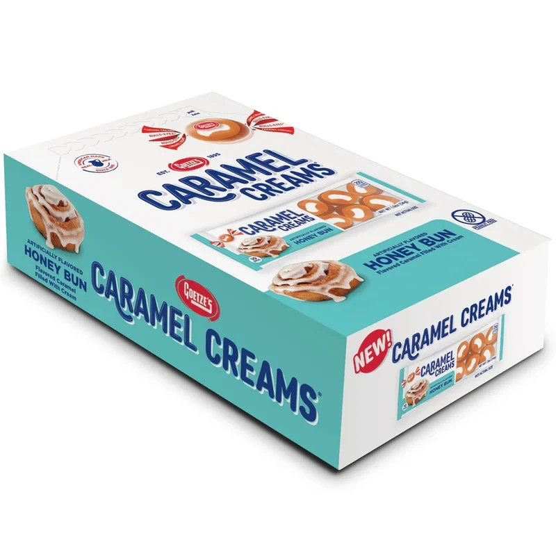 Goetze Caramel Creams Honey Bun Candy 20 Count 1.9 oz Packs