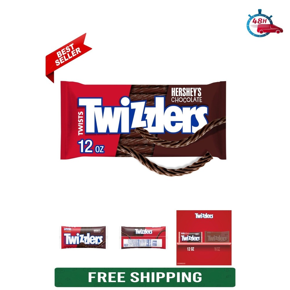 Twizzlers Chocolate Flavor Twists 12-Ounce Bag – Kosher Candy