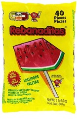 Sandia Rebanaditas Watermelon With Chili Lollipop 40 PCS 