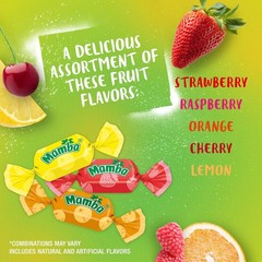 Mamba Fruit Chews Assorted, 5 Fruit Flavors Mix, Bulk Chewy Candy (4 Pounds)