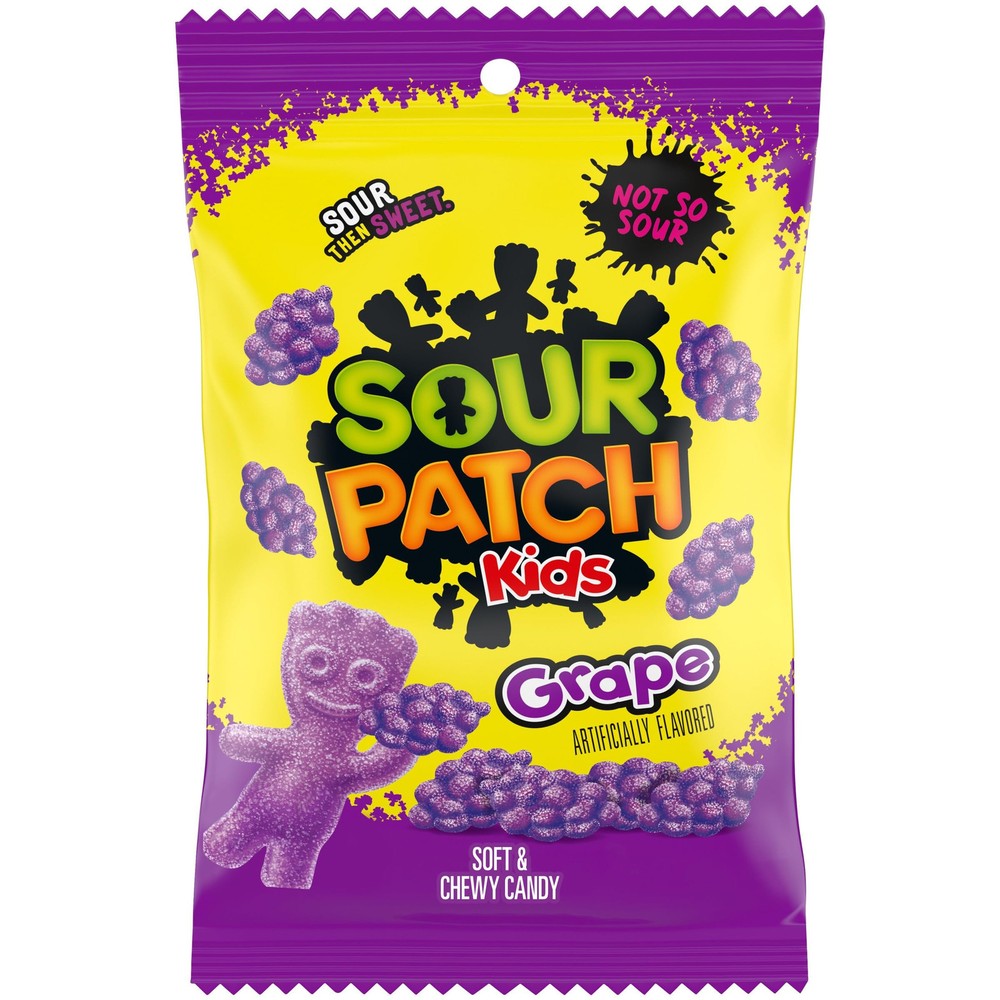SOUR PATCH KIDS Grape Sour Gummy Candy 8.2 Oz Perfect for Parties Movies