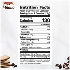 Pepperidge Farm Milano Double Milk Chocolate Cookies 7.5 OZ Bag 15 Cookies
