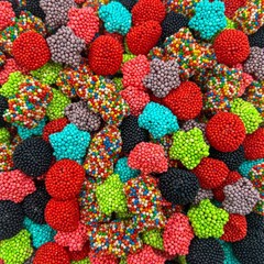 Crunchy Gummy Candy Mix | 2 Pound Bag | Rainbow Nonpareils Bears, Berries, St…