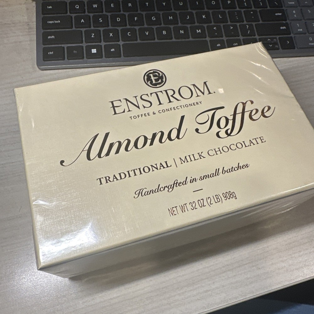 Milk Chocolate Almond Toffee 2lb box Handcrafted Gluten Free Kosher Traditional