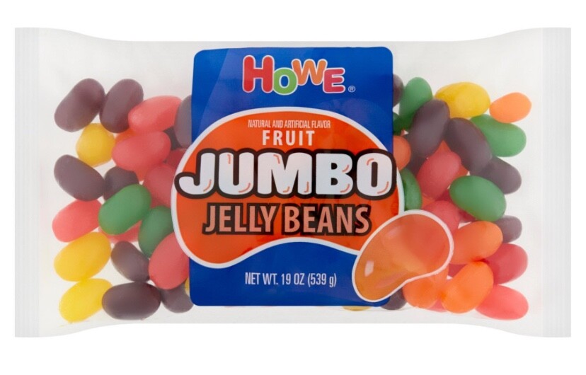 4 packs Howe Jumbo Jelly Beans 19 Ounce (539 g)