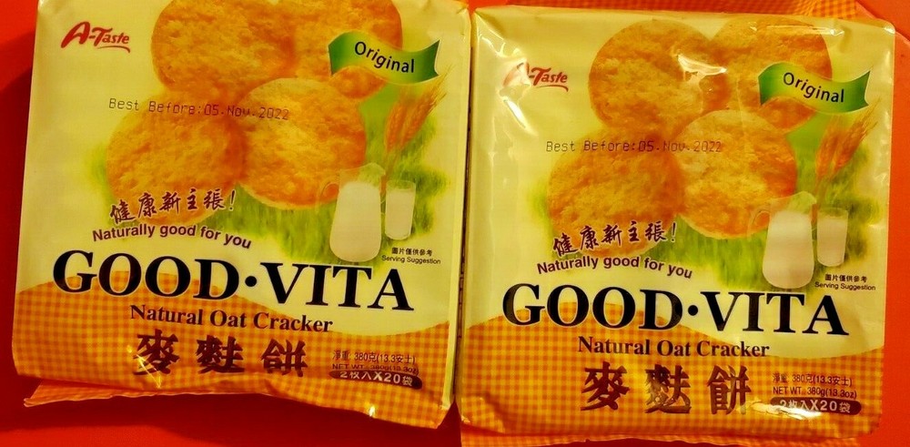 3 PACK GOOD VITA NATURAL OAT CRACKER NATURALLY GOOD FOR YOU, 13.3 oz./380 g EACH