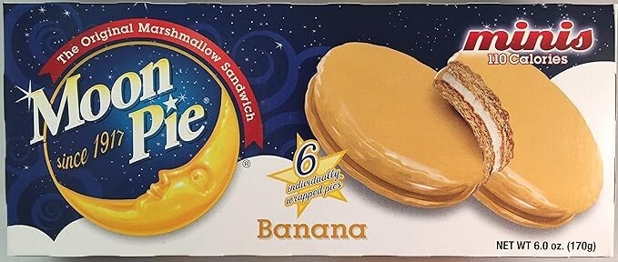 The Original Moon Pie Minis Banana Flavor 12 Count Pies One Box Mini Pies