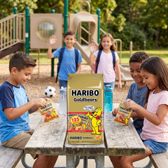 4 Pack Haribo Goldbears Gummi Candy, Mini Bags, 0.4 oz, 125-count