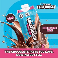 Feastables Chocolate Milk 8 fl oz 6 Pack Protein Fortified Shelf Stable