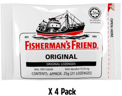 Fisherman’s Friend 25g x 4 Packs – Select Your Flavor – Sugar Free Mint Lozenges