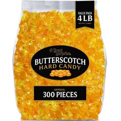 A Great Surprise Premium Butterscotch Hard Candy 4 Pound (Pack of 1), Yellow