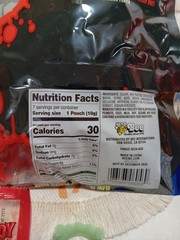 2 BAGS- BLOODY BITES GLOW IN THE DARK PLASTIC VAMPIRE FANGS OOZING BLOOD CANDY!!