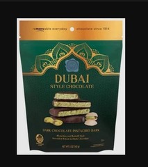 Edward Marc 5 oz DUBAI STYLE Dark Chocolate Bark Pistachio & Kataifi *BB 01/9/27