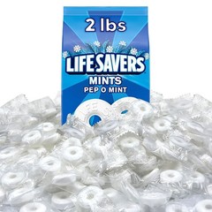 LIFE SAVERS Pep O Mint Peppermint Hard Candy, Individually Wrapped, 2 Medium