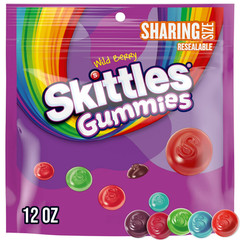 (2 pack) Skittles Gummies Wild Berry Gummy Candy, Sharing Size – 12 oz…