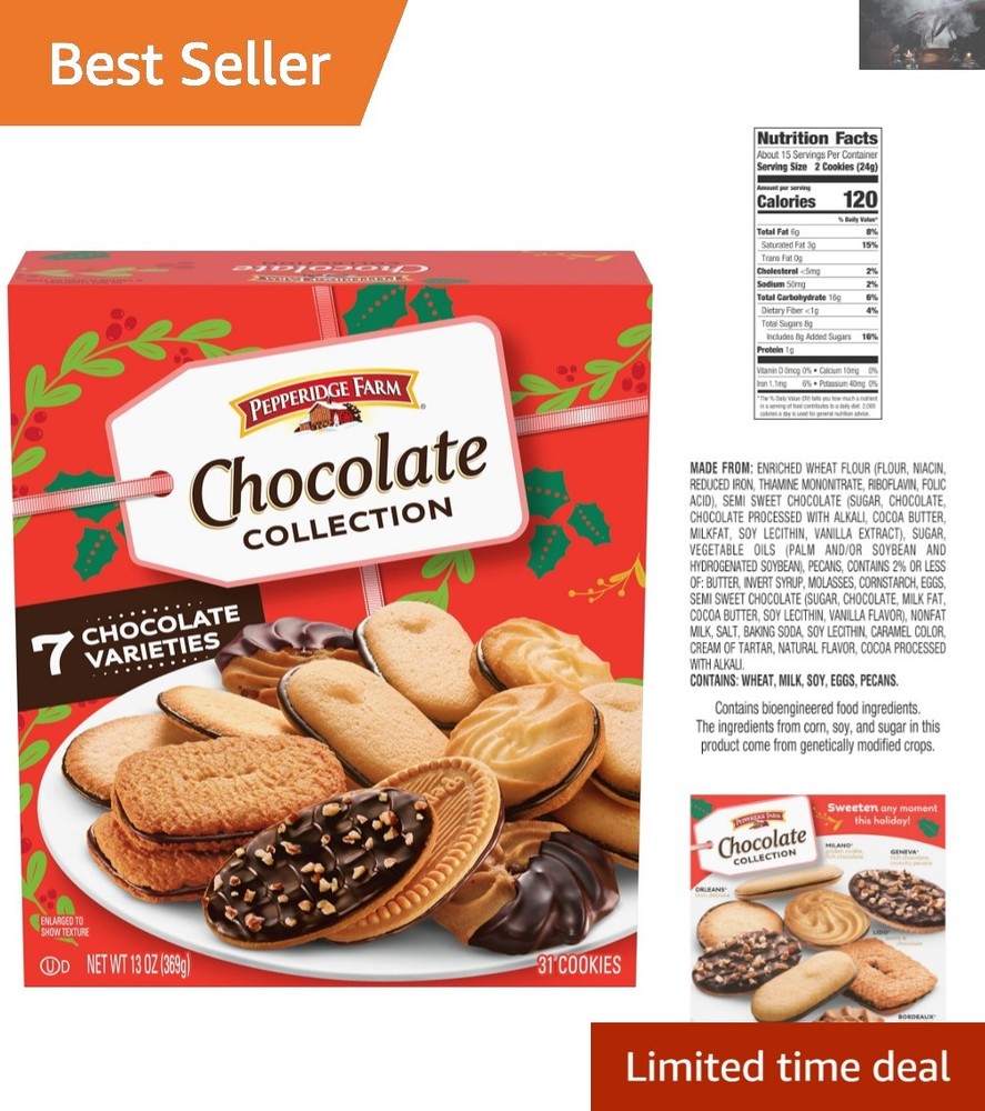 Delicious 7-Variety Chocolate Cookie Box – Perfect for Gifting & Entertaining