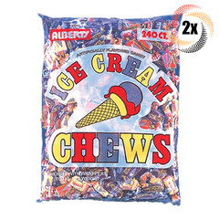 2x Bags Alberts Ice Cream Fruit Chews Assorted Flavors | 240 Candies Per Bag