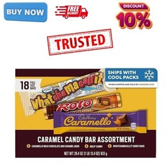 Hershey Assorted Caramel Candy Box, 29.4 oz (18 Pieces)