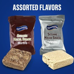 Sesame Halva Snack Bars – Vegan, Kosher Assortment, Vanilla & Marble Flavors,