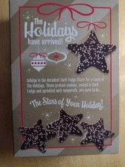 New- Stauffers Dark Fudge Stars Fully Enrobed Graham Cookies 10 oz. Box (1 Box)