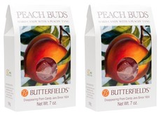 Butterfields Candy – Gourmet, Old-Fashioned PEACH Buds 7 Ounce (Pack of 2)