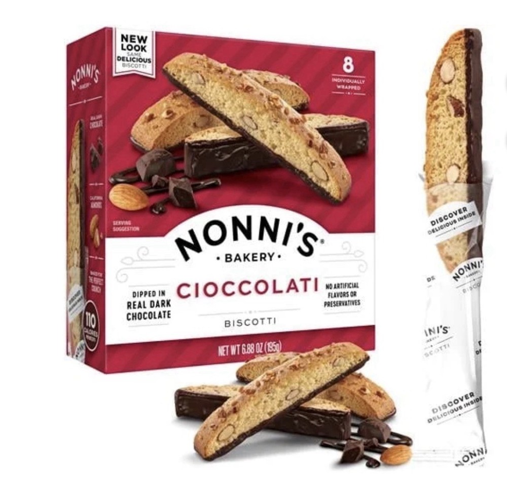 Nonni’s Cioccolati Biscotti Dark Chocolate Dipped 6.88oz