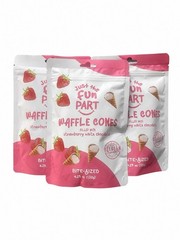 3 Just The Fun Part Strawberry White Chocolate Filled Mini Waffle Cones 4.23oz