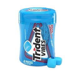 Trident Vibes Sugar Free Chewing Gum, Peppermint Rush Gum, Regular Size, 40 Piec