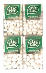 Tic Tac Freshmint White Mints | 1 oz Packs | Pack of 4 Fresh Breath Control
