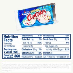 HOSTESS HONEY BUN DONETTES (36 DONUTS) – ASSORTED CUPCAKES (6) – Tea Bags (2)