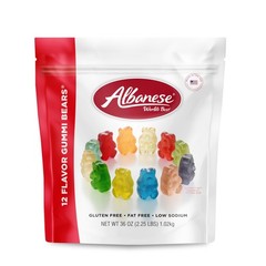Albanese World’s Best 12 Flavor Gummi Bears, 36 Ounce (Pack of 1), Emw9602921