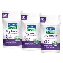 Dry Mouth Dual-Action Mints – Sugar-Free Breath Mints – 50 Count, 3 Pack, Mel…